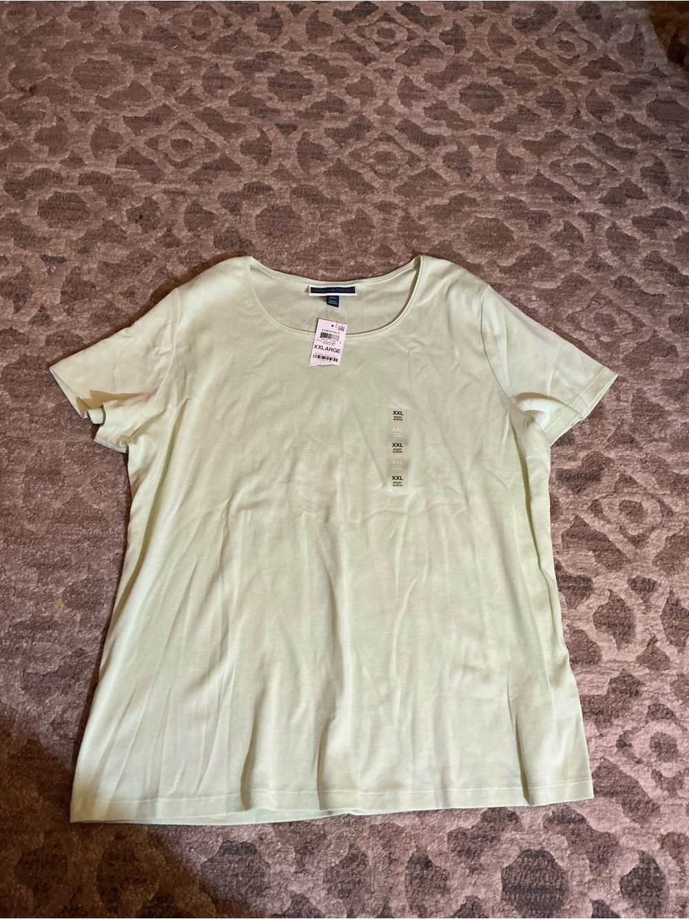 Karen Scott Light Green Scoop Neck Short Sleeve Top